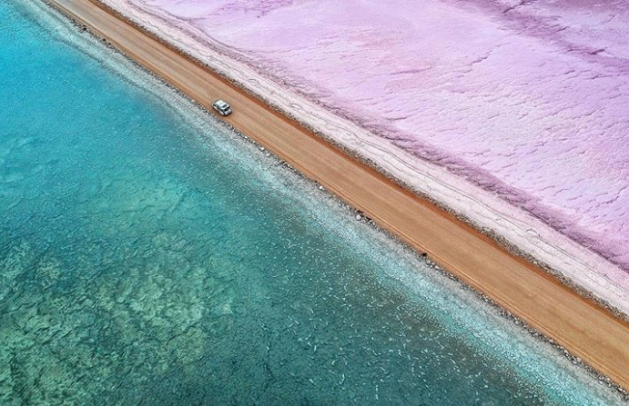 Bãi biển Cactus nhìn từ trên cao khiến nhiều người trầm trồ.