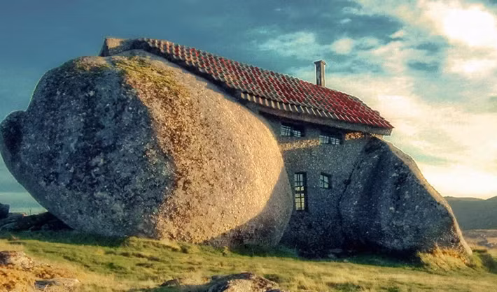 Ngôi nhà đá Casa do Penedo ở Bồ Đào Nha "tọa lạc" trên dãy núi Fafe. Ngôi nhà này được cho là lấy cảm hứng từ phim hoạt hình Flinstones.