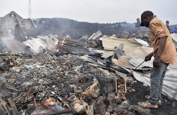 Núi lửa phun trào đã tàn phá 3 ngôi làng cùng một khu phố ở thành phố Goma. Khoảng 1.000 ngôi nhà bị phá hủy.