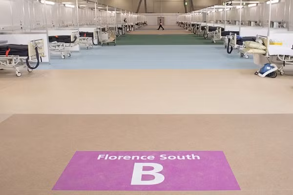 Đây là một khu vực của Bệnh viện NHS Nightingale, được gọi là Florence South, nơi bệnh nhân sẽ được điều trị.