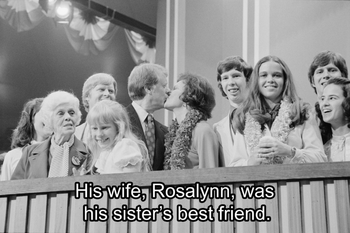 Được biết, vợ ông, bà Rosalynn, là người bạn thân nhất của em gái ông. Ảnh: ATI.