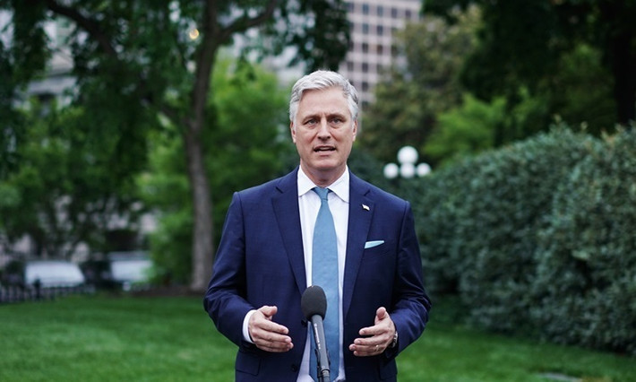 Tuần trước, Cố vấn O'Brien tham dự Hội nghị cấp cao ASEAN - Mỹ do Việt Nam tổ chức qua hình thức trực tuyến. Ông đã đánh giá cao vai trò chủ động của Việt Nam trong cương vị Chủ tịch ASEAN 2020, đặc biệt trong điều phối nỗ lực khu vực cùng các đối tác trong bối cảnh nhiều khó khăn do dịch COVID-19. Ảnh: Reuters.