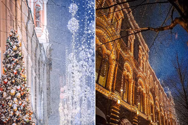 Tuyết rơi trắng xóa ở thủ đô Moscow, Nga, hồi tháng 11/2020.