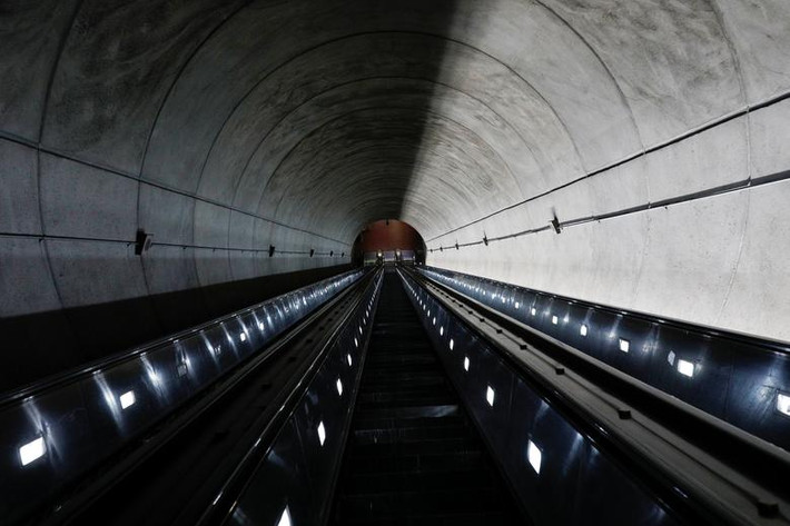 Bên trong nhà ga điện ngầm Wheaton ở Wheaton, Maryland, ngày 16/3.