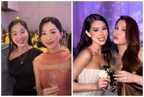 Hoa hậu Thu Thảo - Diễm My 9x dự đám cưới Tiên Nguyễn