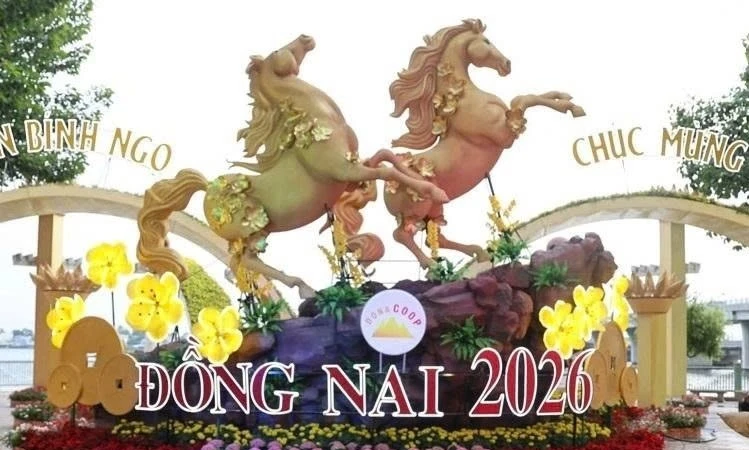 Rực rỡ Đường hoa ven sông Đồng Nai mừng Xuân Bính Ngọ 2026