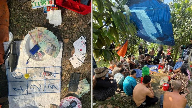 Cần Thơ: Tạm giữ 14 đối tượng đánh bạc lắc tài xỉu ăn tiền