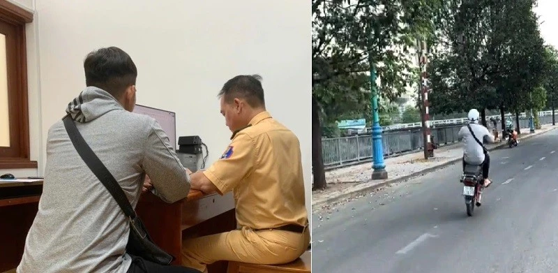 Đăng clip bốc đầu xe lên TikTok, thanh niên bị tịch thu phương tiện