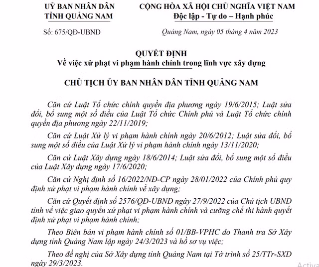 Xay dung cong trinh khong co giay phep, Cong ty Xuan Phu Hai bi phat