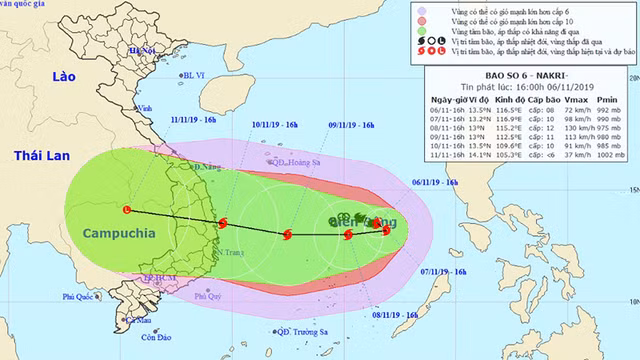 Tin moi nhat bao so 6: Gio giat cap 13 huong vao cac tinh Quang Ngai den Ninh Thuan