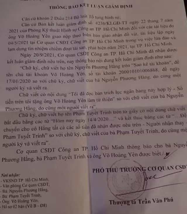 Thong tin moi nhat vu dai gia Nguyen Phuong Hang - Vo Hoang Yen