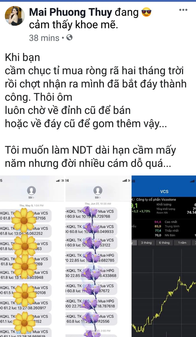 Hoa hậu Mai Phương Thuý cầm hàng chục tỷ đồng bắt đáy cổ phiếu và trúng đậm Hoa hau Mai Phuong Thuy cam hang chuc ty dong bat day co phieu va trung dam