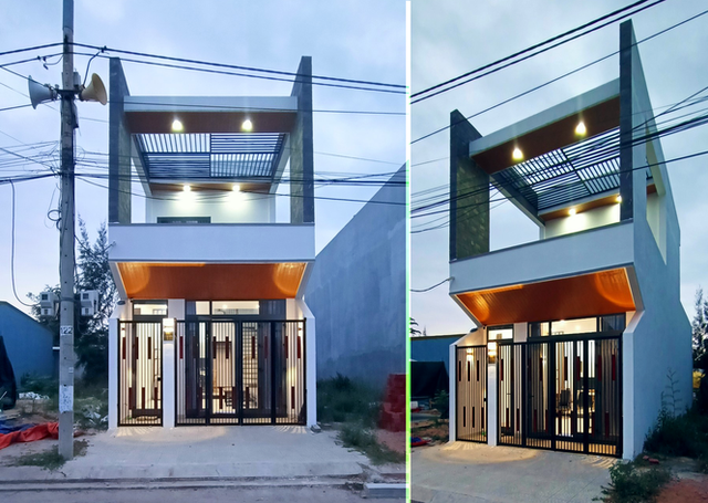 Nhà phố 2 tầng đẹp ấn tượng, tiền xây chỉ 750 triệu đồng ở Đà Nẵng Nha pho 2 tang dep an tuong, tien xay chi 750 trieu dong o Da Nang
