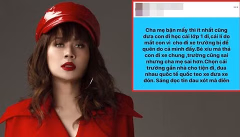 Luu Thien Huong 'va mieng' vu be lop 1 tu vong trong o to truong Gateway nen khoa Facebook