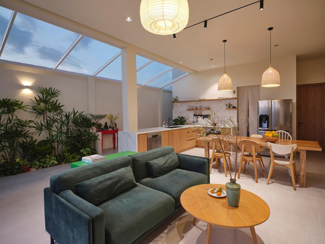 Nhà cấp 4 như cực đẹp và thông thoáng nhờ cách thiết kế đơn giản - Hình 3 Nha cap 4 nhu cuc dep va thong thoang nho cach thiet ke don gian-Hinh-3