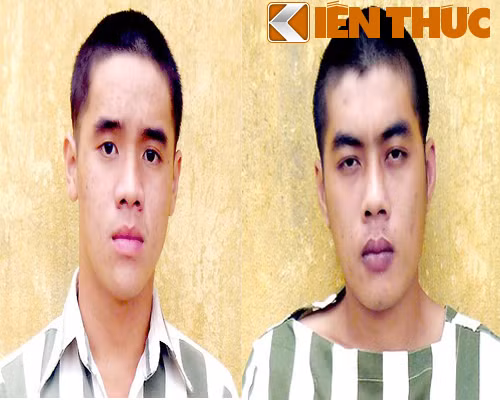 Hai đối tượng cướp tài sản học sinh Phạm Minh Đức Huy và Trần Công Sử bị Công an TX Long Khánh bắt giữ.