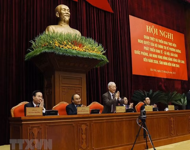 Tong Bi thu Nguyen Phu Trong du hoi nghi toan quoc ve phat trien vung Dong bang song Cuu Long-Hinh-5