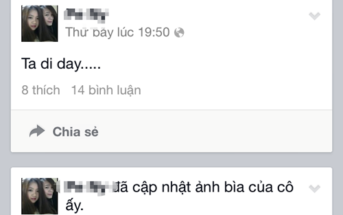 Dòng chữ "Ta đi đây..." trên Facebook của chị Ngân như một lời vĩnh biệt bạn bè, người thân để rồi chỉ vài giờ sau chị bị sát hại.