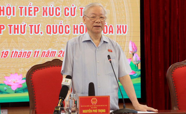 Tổng Bí thư Nguyễn Phú Trọng: 'Sắp tới sẽ làm vụ nào đều được kể tên, khối anh sợ' Tong Bi thu Nguyen Phu Trong: 'Sap toi se lam vu nao deu duoc ke ten, khoi anh so'
