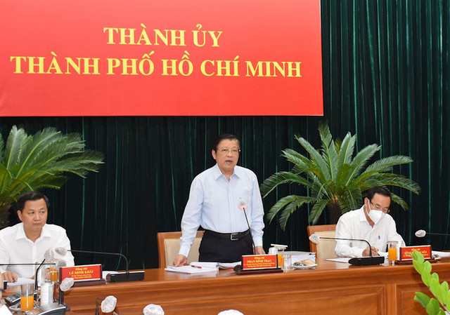 Trưởng Ban Nội chính Trung ương chỉ đạo đẩy nhanh tiến độ xử lý một số sai phạm tại TP HCM Truong Ban Noi chinh Trung uong chi dao day nhanh tien do xu ly mot so sai pham tai TP HCM