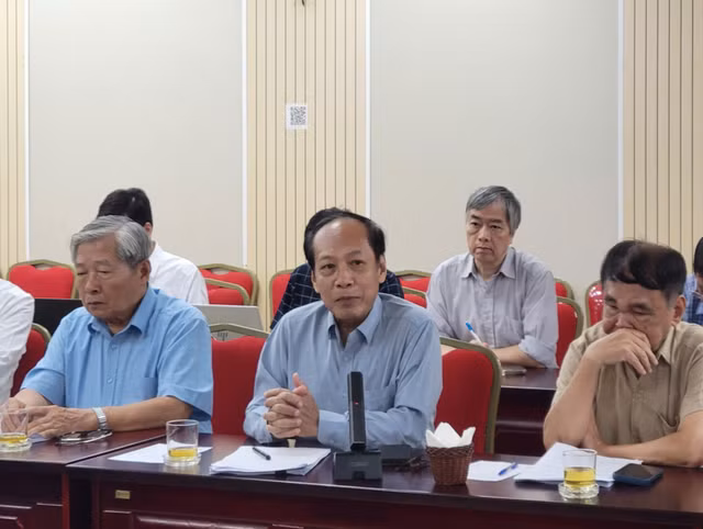 Phó Chủ tịch Tổng hội Địa chất Việt Nam Phạm Ngọc Sơn phát biểu tại hội thảo