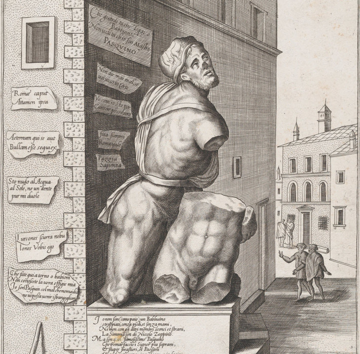 Không chỉ nổi tiếng với đấu trường La Mã, thành Rome ở Italy hấp dẫn du khách bởi 6 bức tượng "biết nói". Những bức tượng này có tên: Pasquino, Marforio, Fontana del Facchino, Madama Lucrezia, Abbot Luigi và Fontana del Babuino.