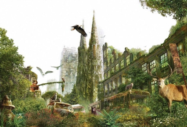 Khoảng 10 ngày sau khi con người biến mất khỏi Trái đất, toàn bộ vật nuôi bị nhốt trong các chuồng nuôi gia súc trong trang trại sẽ chết vì đói, khát.