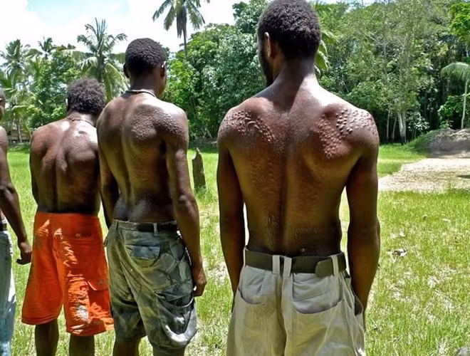 Để có đủ điều kiện bước vào nghi lễ biến mình thành cá sấu, các chàng trai phải trải qua quá trình "thử thách" từ thành viên trong bộ lạc bằng cách miệt thị, chửi bới.