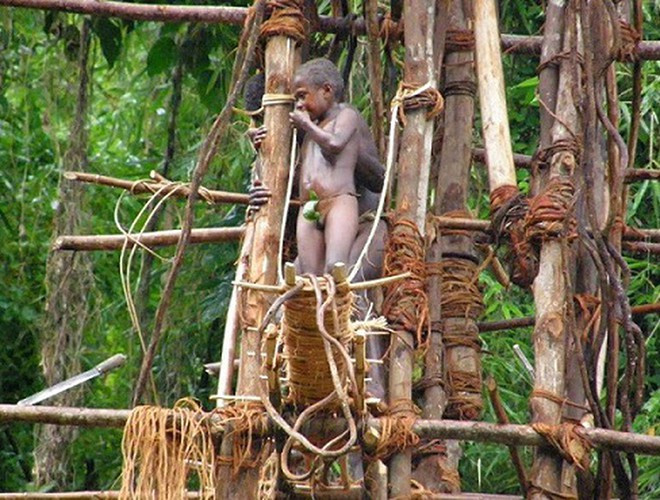Trước ngày diễn ra nghi lễ, người ta dùng các thanh gỗ và gậy mây dựng thành một giàn giáo cao khoảng 30 m. Khi bắt đầu, những chàng trai tự buộc dây vào chân, đứng từ đỉnh cao nhất và tiếp đất bằng cú nhảy có tên gọi "Naghol".