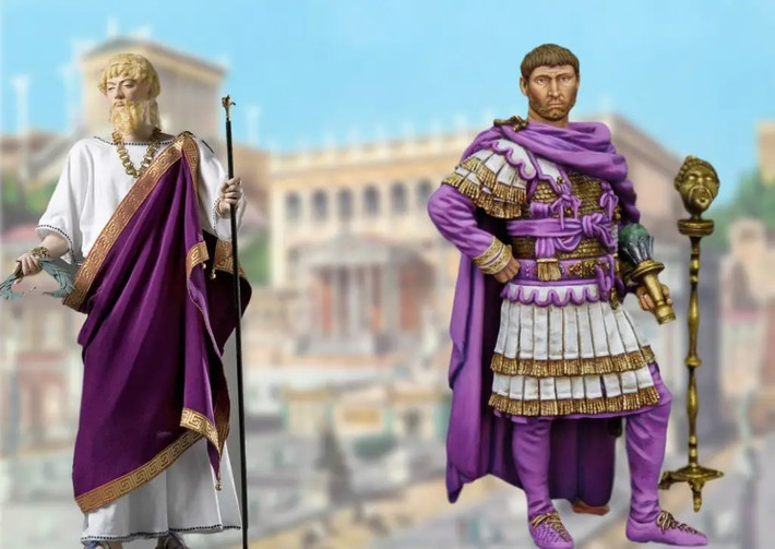 Trong khi đó, giới thượng lưu mặc trang phục có màu tím, đỏ, xanh lá cây... Đây là những màu sắc rực rỡ, bắt mắt thể hiện sự quyền quý, giàu có của người mặc.