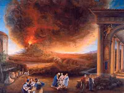 Hơn 2.000 người dân Pompeii vội vã bỏ chạy trong cơn hoảng loạn nhưng không kịp.