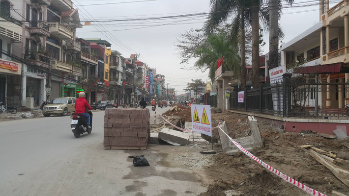 Khu vực đường đang thi công.
