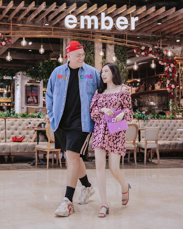 Fabo Nguyễn và Vân Tiny là một cặp đôi "đũa lệch" chênh nhau về ngoại hình được dân mạng yêu quý. Ảnh: FBNV