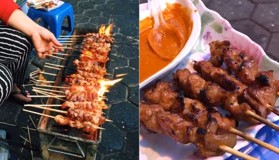 Ngô nướng, thịt xiên nướng, chân gà nướng... là những món quà vặt vỉa hè không thể thiếu trong những ngày chuyển mùa ở Hà Nội. Các món nướng vỉa hè này tuy không mới lạ nhưng luôn thu hút thực khách trong những ngày se lạnh.