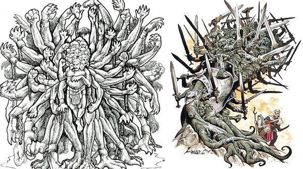 Sau cuộc chiến với các Titan, thần Zeus giao cho quái thú 100 cánh tay Hecatonchires nhiệm vụ canh gác núi địa ngục Tartarus.