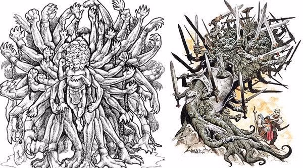 Sau cuộc chiến với các Titan, thần Zeus giao cho quái thú 100 cánh tay Hecatonchires nhiệm vụ canh gác núi địa ngục Tartarus.