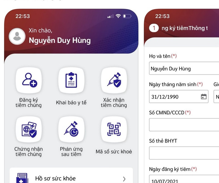 Hiện nay, thông tin tiêm chủng vắc xin COVID-19 của người dân được cập nhật trên ứng dụng Sổ sức khỏe điện tử. Theo đó, người dân có thể biết thông tin tiêm vắc xin của mình đã được cập nhật trên hệ thống hay chưa. Ảnh: Lao động.