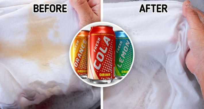 2. Nước soda: Đây là thực phẩm làm sạch nhà tự nhiên tuyệt vời. Hãy vẩy nó lên gương trong phòng tắm và sau đó lau sạch bằng một miếng bọt biển. Bạn cũng có thể sử dụng nó để làm sạch đồ trang sức, mặt bàn hoặc tẩy vết bẩn trên quần áo.