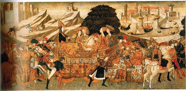 Cụ thể, tấm thảm bay của vua Solomon được mô tả có màu xanh và được làm từ chất liệu lụa. Chiều dài và chiều rộng của nó là khoảng 96m.