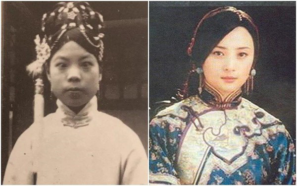 Hình ảnh Thục phi Văn Tú đời nhà Thanh và trong phim "Mạt Đại Hoàng phi" từng bị dân mạng đem ra so sánh.