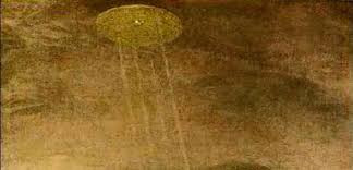 Trong bức tranh “Lễ rửa tội của Thiên Chúa”, họa sĩ Aert De Gelder có một vật thể lạ khá giống đĩa bay chiếu những luồng sáng tập trung vào Chúa, làm cho Người nổi bật giữa đám đông.