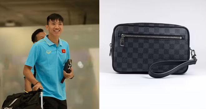 Cầu thủ quê Thái Bình từng gây thích thú cho người hâm mộ khi diện chiếc ví cầm tay của thương hiệu Louis Vuitton. Thiết kế này hiện được bán với giá từ 20-30 triệu đồng.