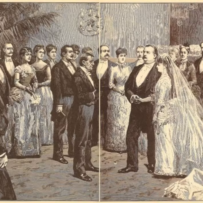 Mọi chi tiết về lễ cưới được tiết lộ đều thu hút sự quan tâm của công chúng. Theo thông tin từ Nhà Trắng, vào ngày cưới, cô dâu Frances mặc một chiếc váy màu trắng và có lá nguyệt quế trang trí. Vào ngày trọng đại này, Tổng thống Cleveland vô cùng vui mừng khi tình yêu của mình đón "trái ngọt".