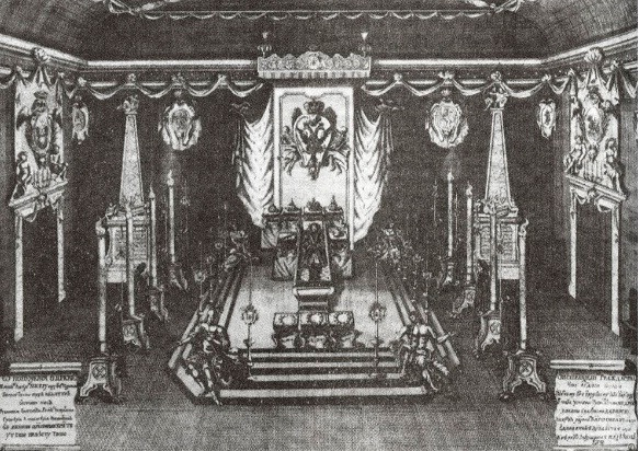 Các chất ướp xác không thể giúp thi hài Peter Đại đế ngăn chặn sự phân hủy. Sau đó, tang lễ của ông được tổ chức một cách long trọng với nhiều nghi thức trang nghiêm. Một ủy ban tang lễ do Jacob Bruce đứng đầu phụ trách. Ông là một trong những người bạn thân thiết nhát của nhà vua quá cố.