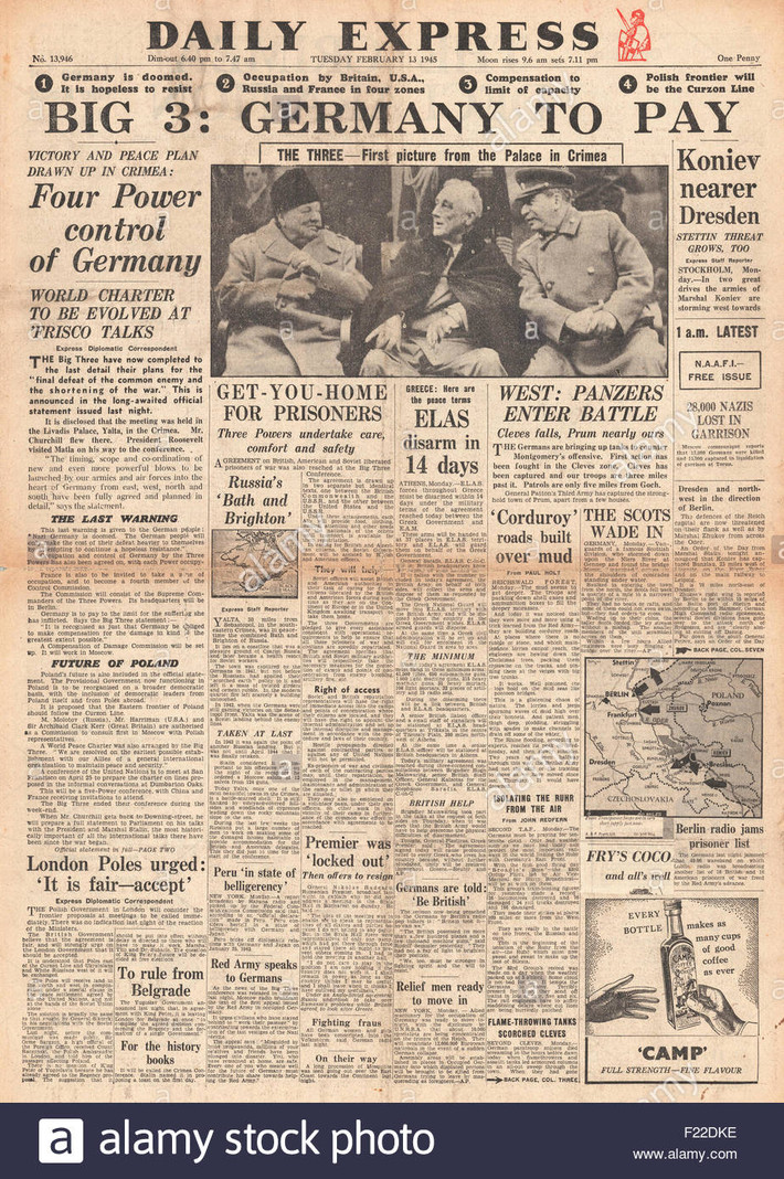 Cụ thể, Liên Xô, Anh và Mỹ đồng ý thúc đẩy cuộc tấn công quy mô lớn nhằm vào Đức quốc xã ở mặt trận phía Đông.