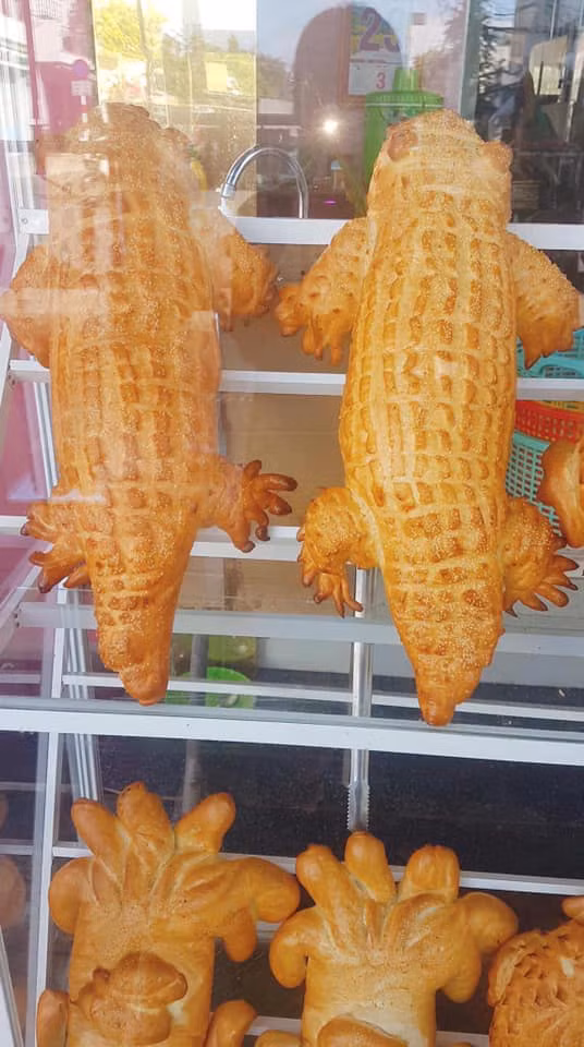 Mới đây, trên mạng xã hội bất ngờ xuất hiện chiếc bánh mì cá sấu khổng lồ. Ngay khi ra đời, ổ bánh mì cá sấu đặc biệt nhận được sự chú ý từ dân mạng.