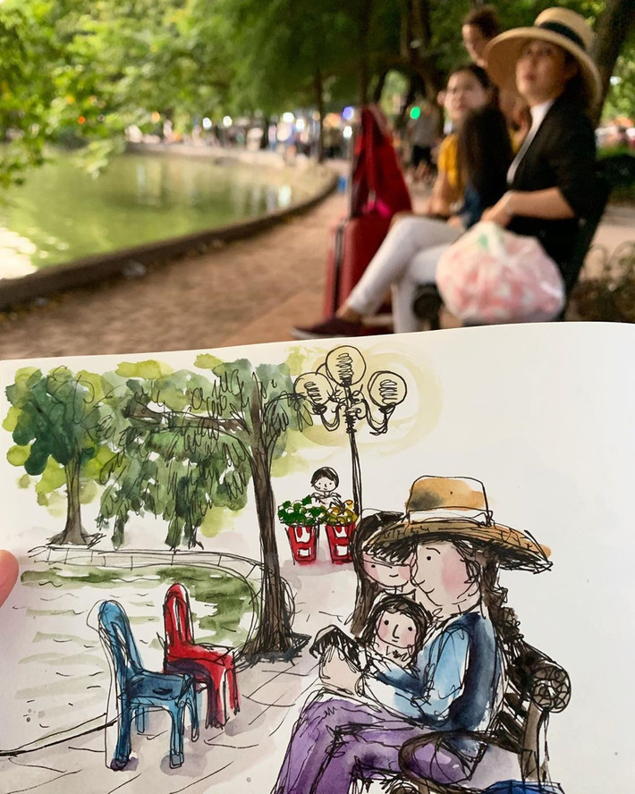 Những người bán hàng ven đường hiện lên dễ mến nhờ tình yêu đặc biệt Barnes dành cho Việt Nam.