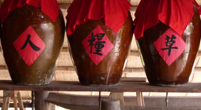 Sau đó, những vò rượu được dán chặt miệng rồi chôn xuống đất, thường là ở bên cạnh những gốc cây hoa quế.