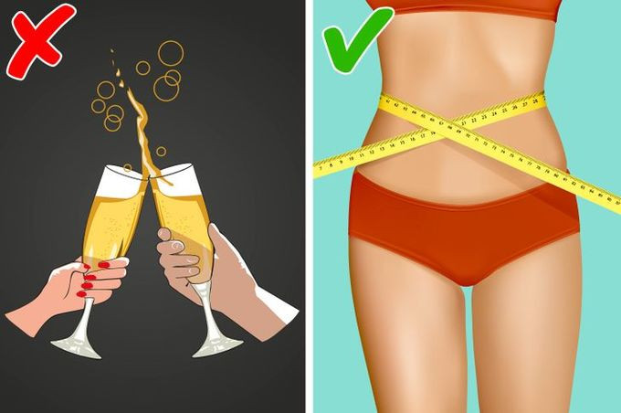 Uống rượu: Uống bia có thể gây ra mỡ bụng quá mức, trong khi uống nhiều loại rượu được biết là làm tăng cân nặng của bạn. Hãy cố gắng uống ít bia rượu hơn nếu bạn quan tâm đến cân nặng của mình.