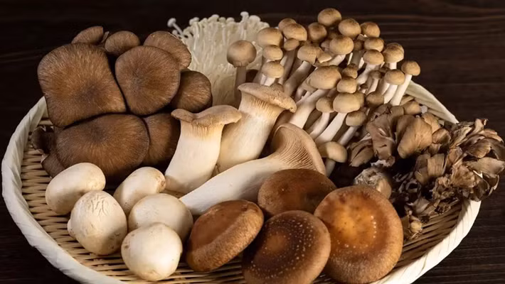 Thứ năm là các loại nấm, theo các chuyên gia dinh dưỡng, nấm có thể cải thiện tình trạng táo bón, thúc đẩy tăng trưởng, chống ung thư, ngăn ngừa loãng xương, hạ huyết áp, đặc biệt thích hợp cho những người giảm cân, ung thư, cao huyết áp, loãng xương.